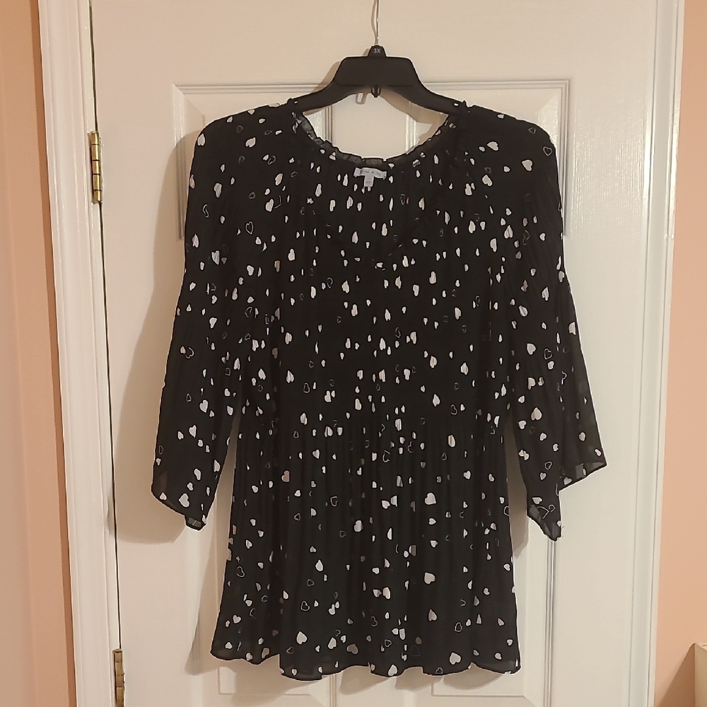 Chic Black and White Women's Blouse